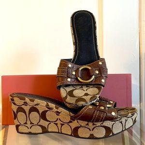 Early 2000’s Coach Janeesa Wedge Slides